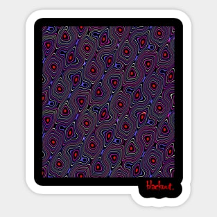 Amoeba Purple Cell Division by Blackout Design Sticker